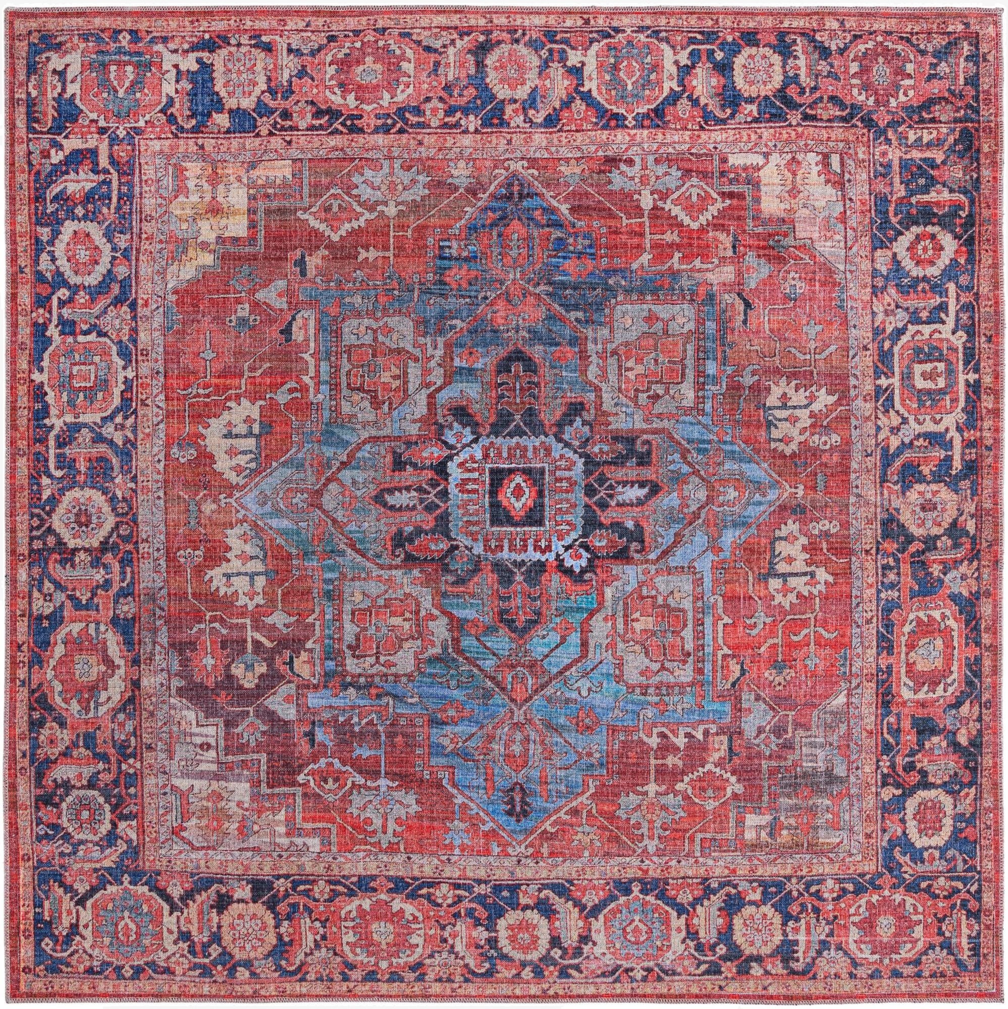 7' 10 x 7' 10  Washable Maahru Square Rug