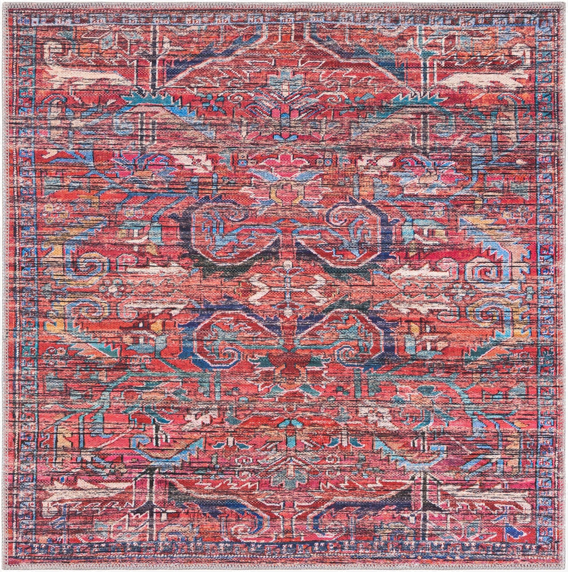  3' 3 x 3' 3  Washable Maahru Square Rug