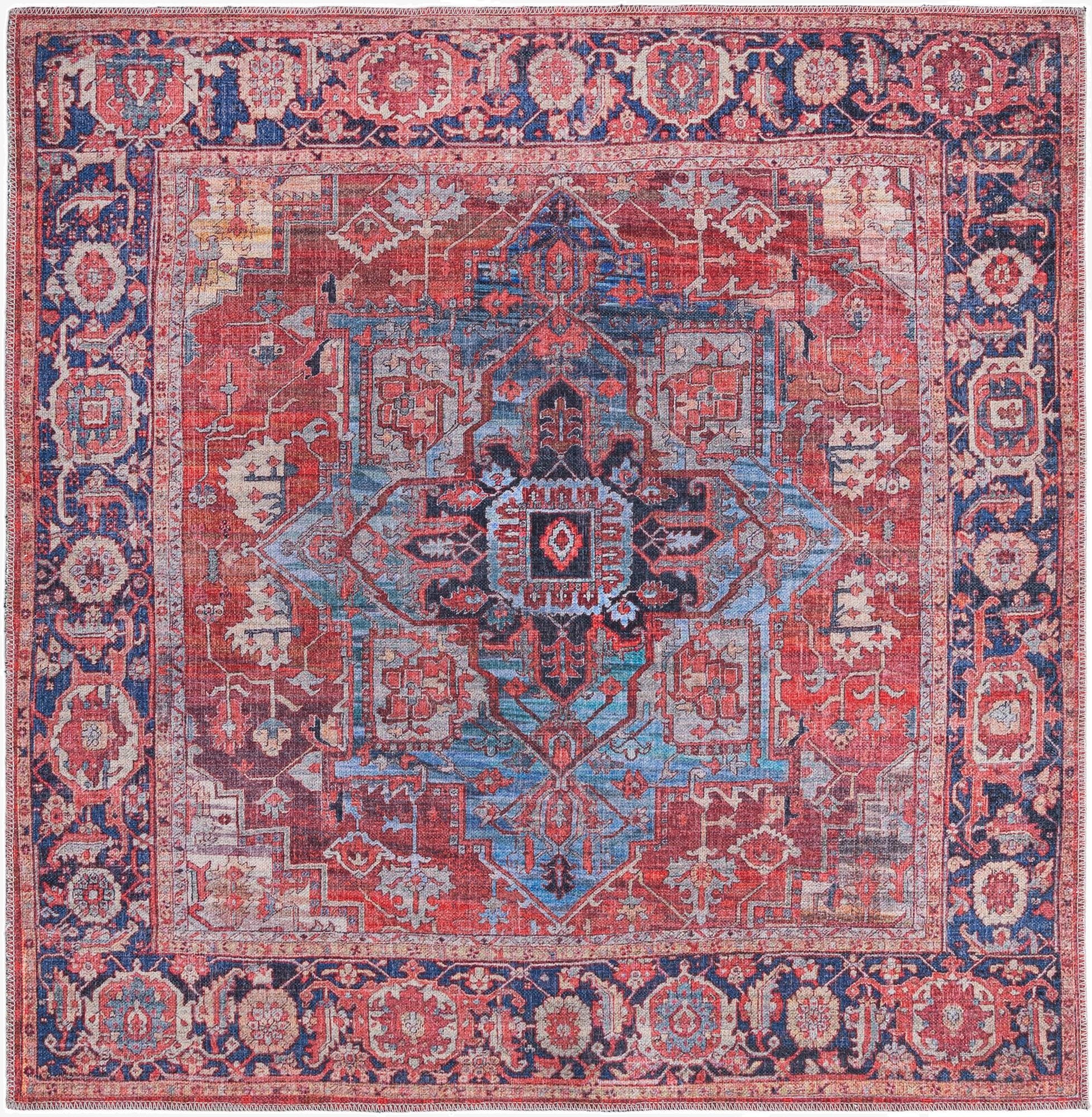  5' 3 x 5' 3  Washable Maahru Square Rug