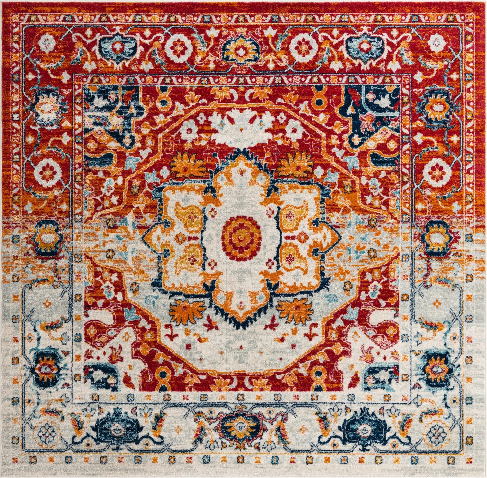  7' 10 x 7' 10 Madeline Vintage Square Rug