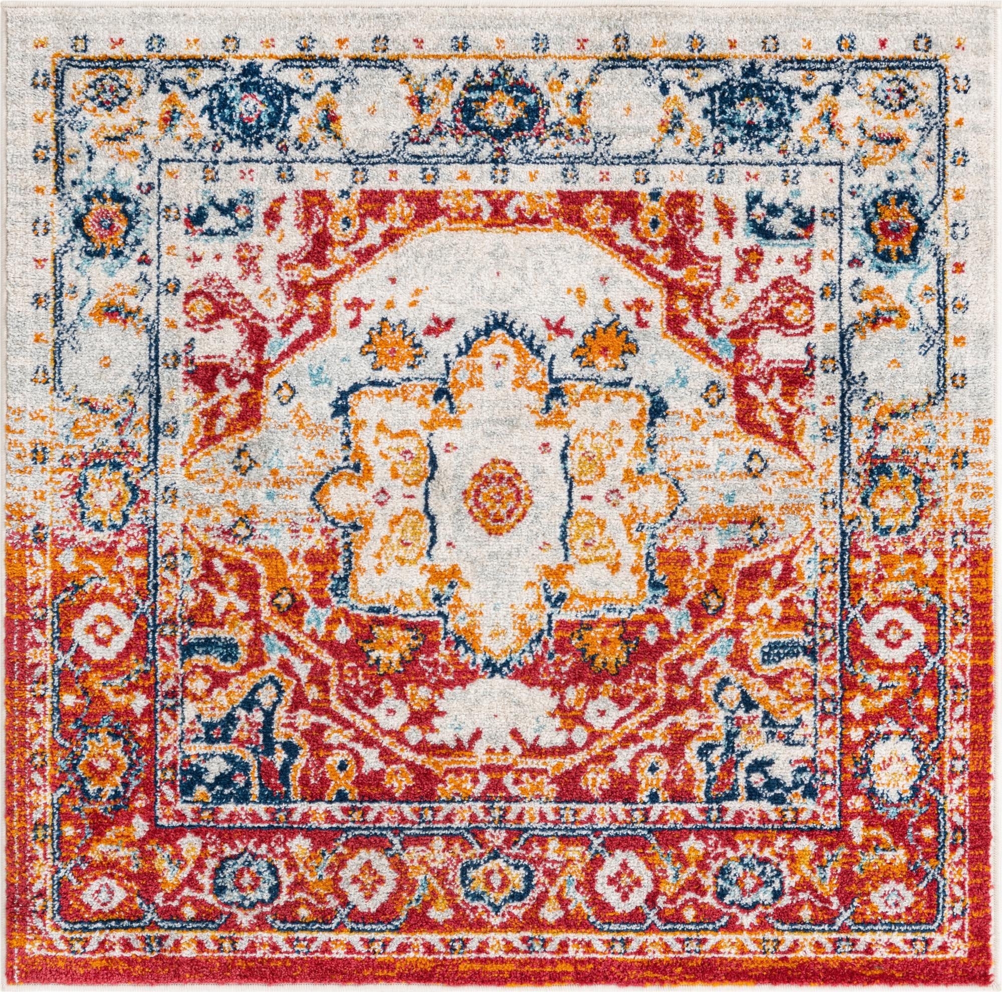  4' x 4' Madeline Vintage Square Rug
