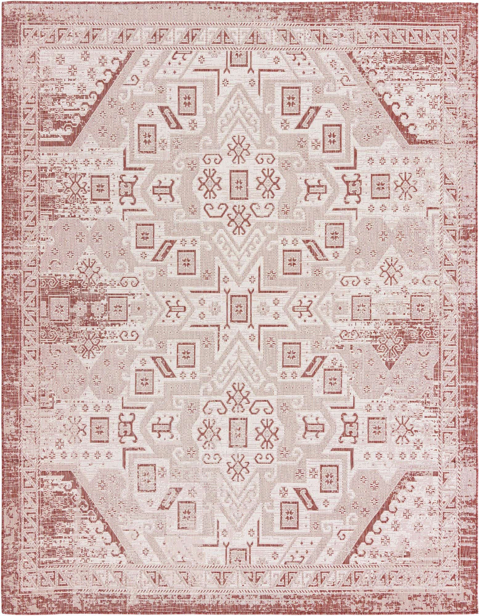 Primary image  10' x 10'  Washable Aztec Indoor / Outdoor Square Rug