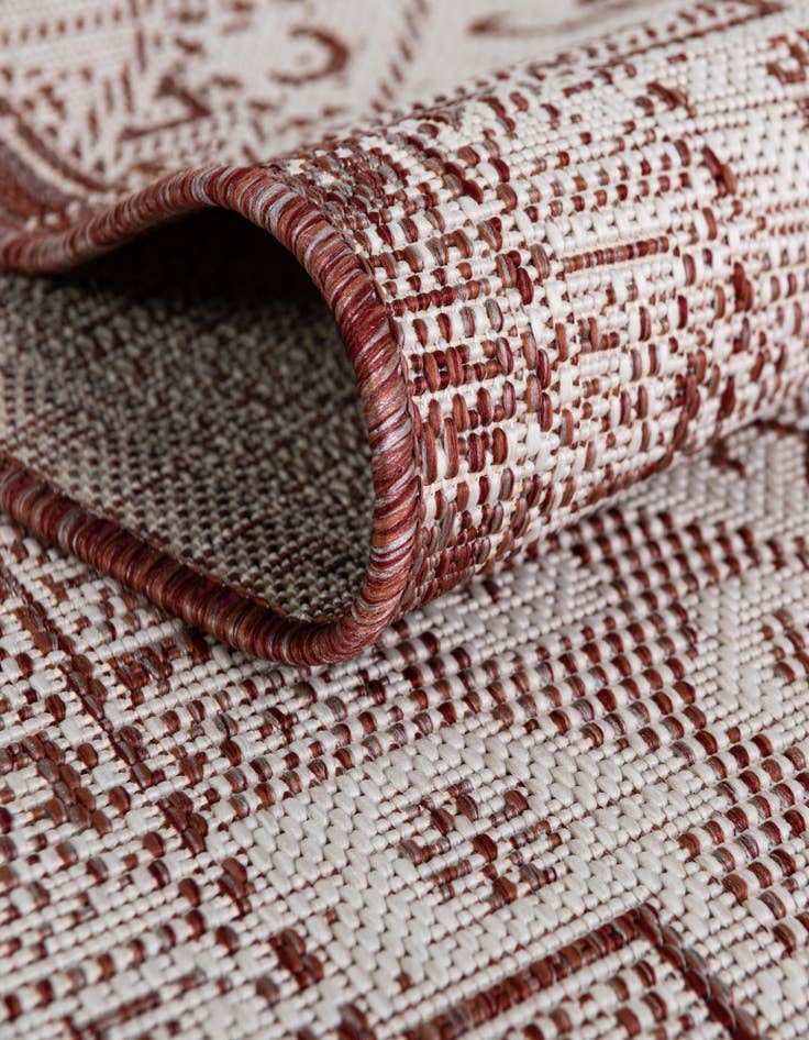 Detail image of  5' 3 x 5' 3  Washable Aztec Indoor / Outdoor Square Rug