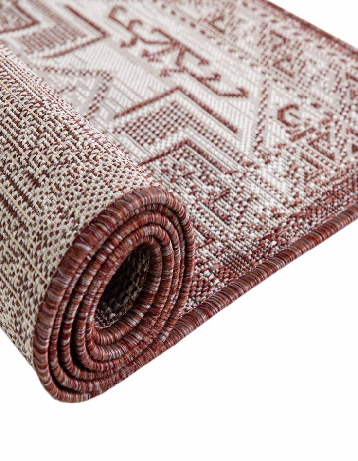 Detail image of  5' 3 x 5' 3  Washable Aztec Indoor / Outdoor Square Rug