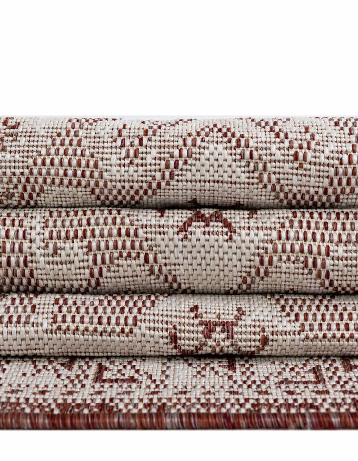 Detail image of  5' 3 x 5' 3  Washable Aztec Indoor / Outdoor Square Rug