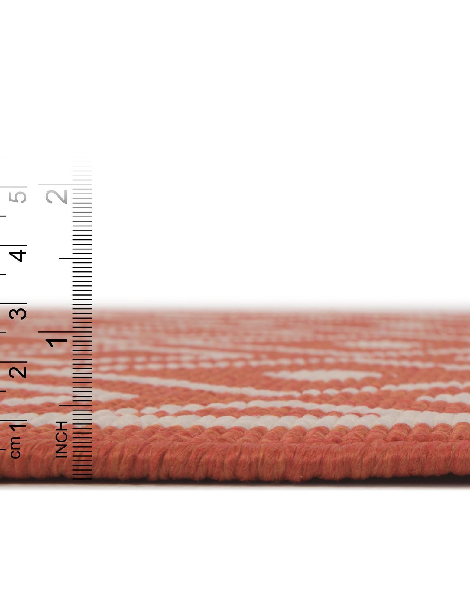 Rust Red 7' 10 x 7' 10 Lattice Outdoor Square Rug | Rugs.com