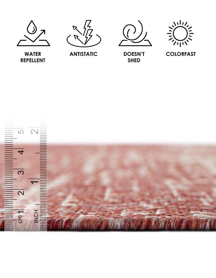 Detail image of  13' x 13'  Washable Modern Indoor / Outdoor Square Rug