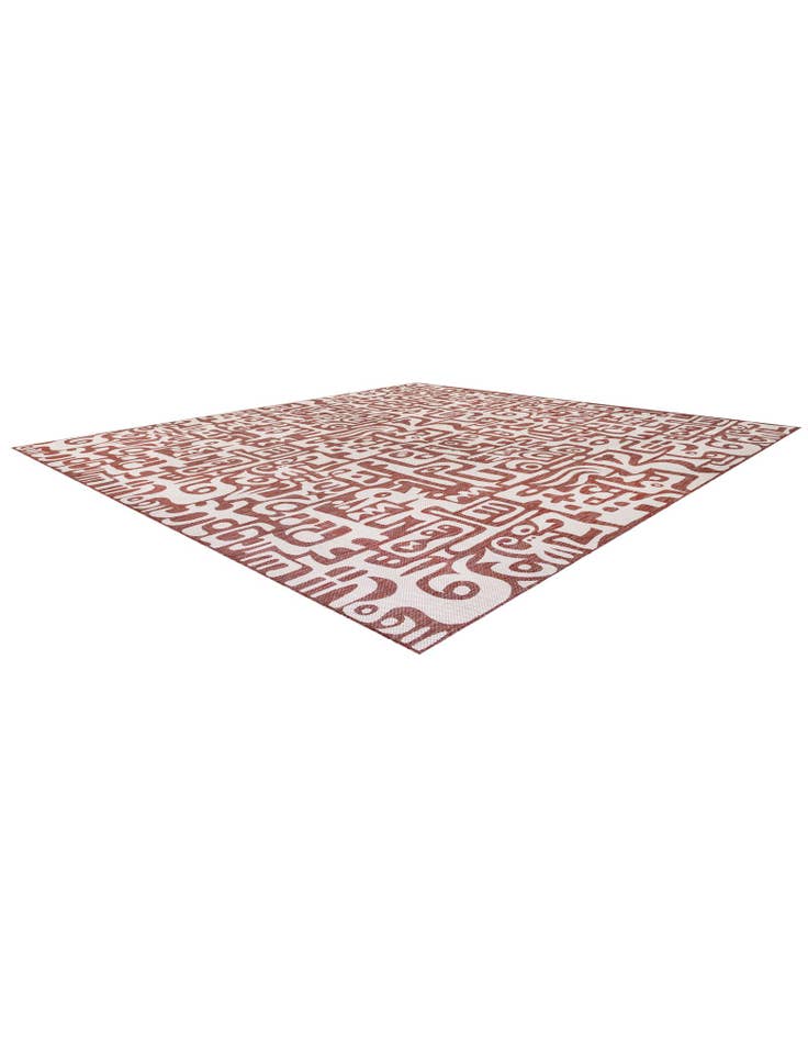 Detail image of  13' x 13'  Washable Modern Indoor / Outdoor Square Rug