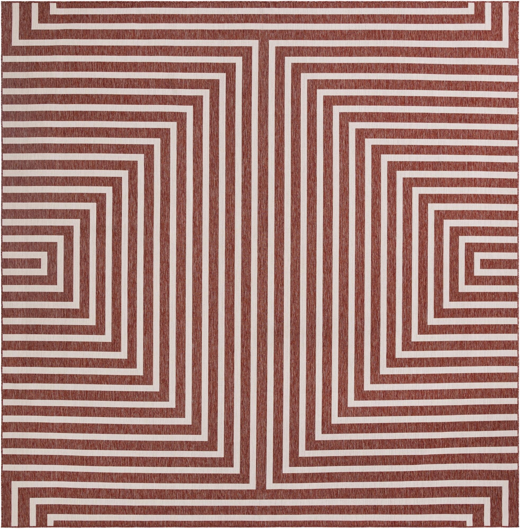  12' x 12'  Washable Modern Indoor / Outdoor Square Rug