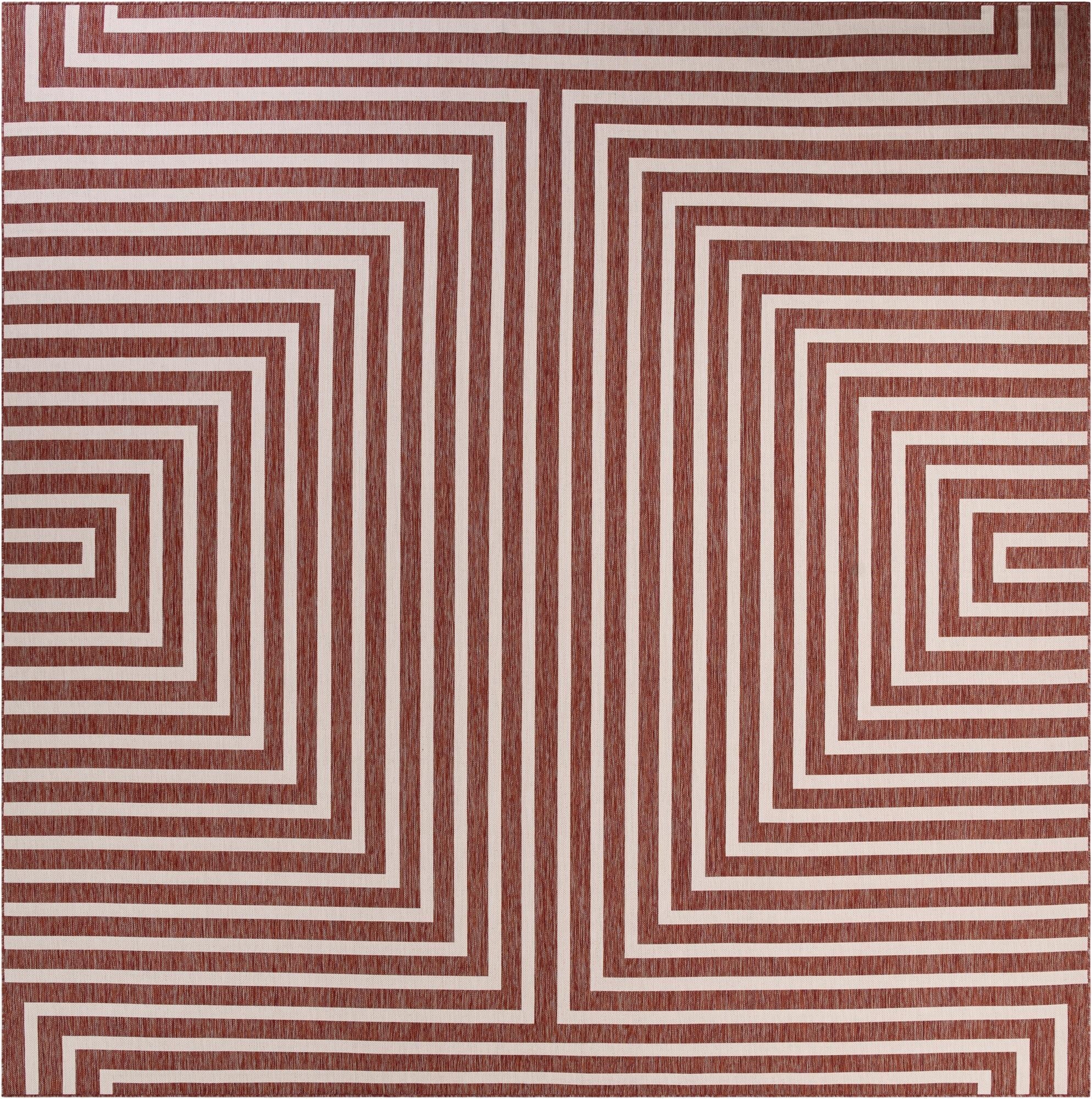  13' x 13'  Washable Modern Indoor / Outdoor Square Rug