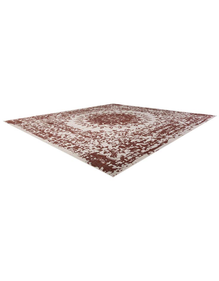 Detail image of  13' x 13'  Washable Traditional Indoor / Outdoor Square Rug