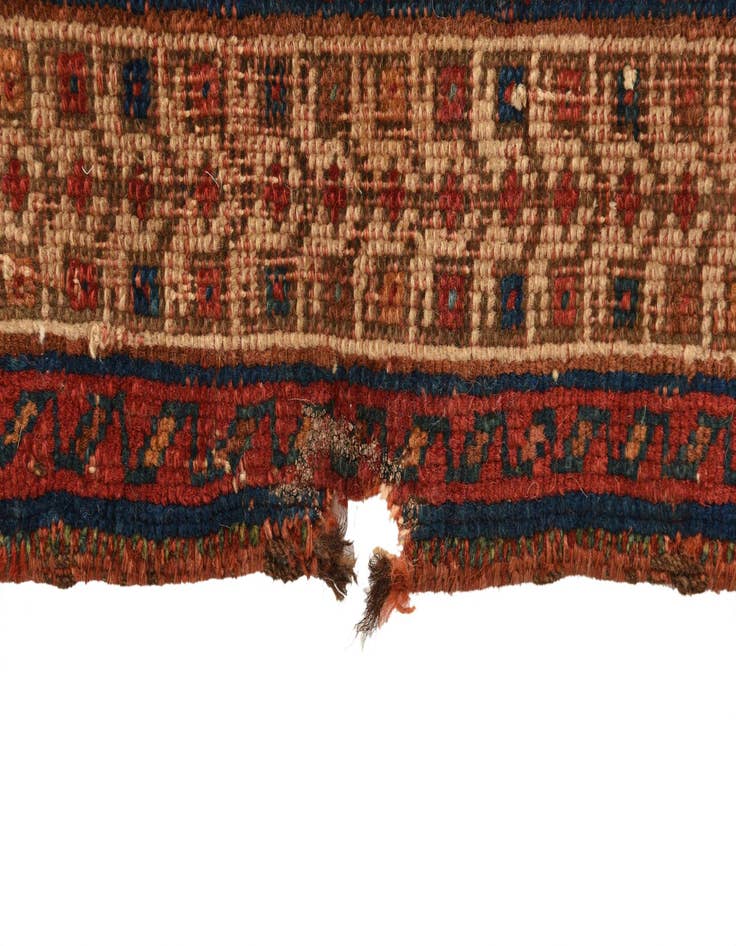 Detail image of  5' 1 x 6'  Hand Knotted Shiraz Persian Wool Square Rug