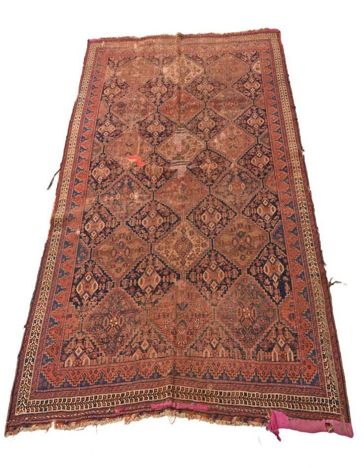 Detail image of  5' 1 x 6'  Hand Knotted Shiraz Persian Wool Square Rug