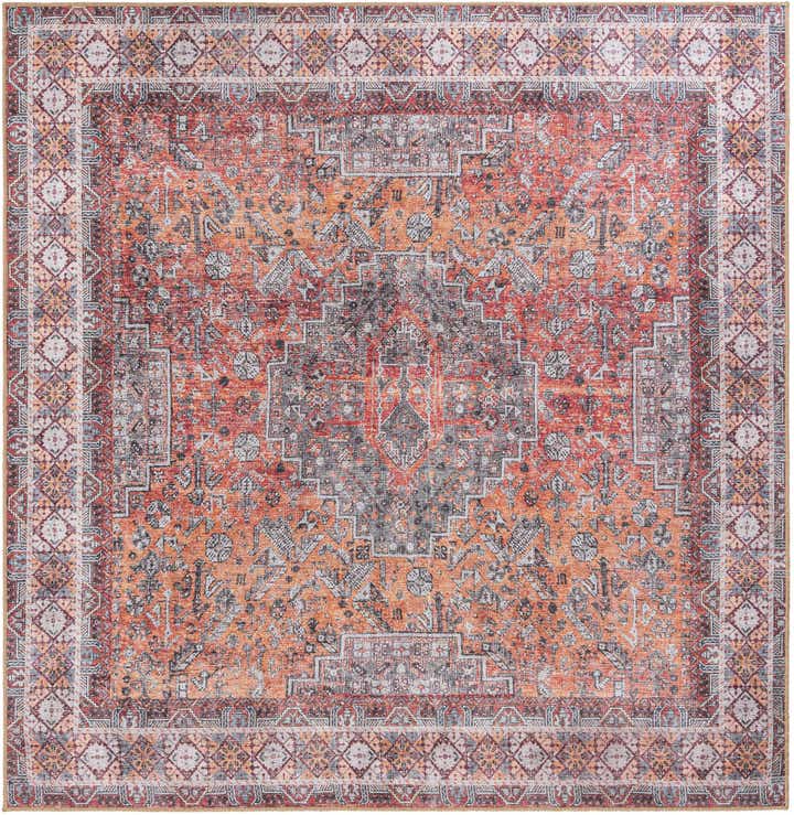 Rust Red 7' 10 x 7' 10 Timeless Square Rug | Rugs.com