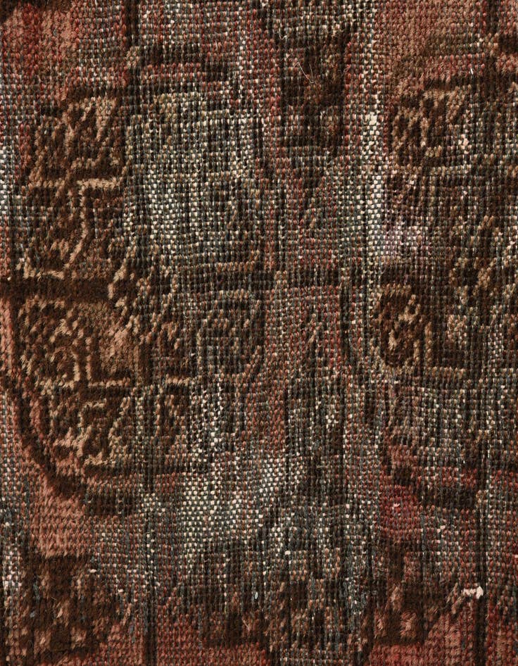 Detail image of  5' 3 x 6' 6  Hand Knotted Torkaman Persian Wool Square Rug