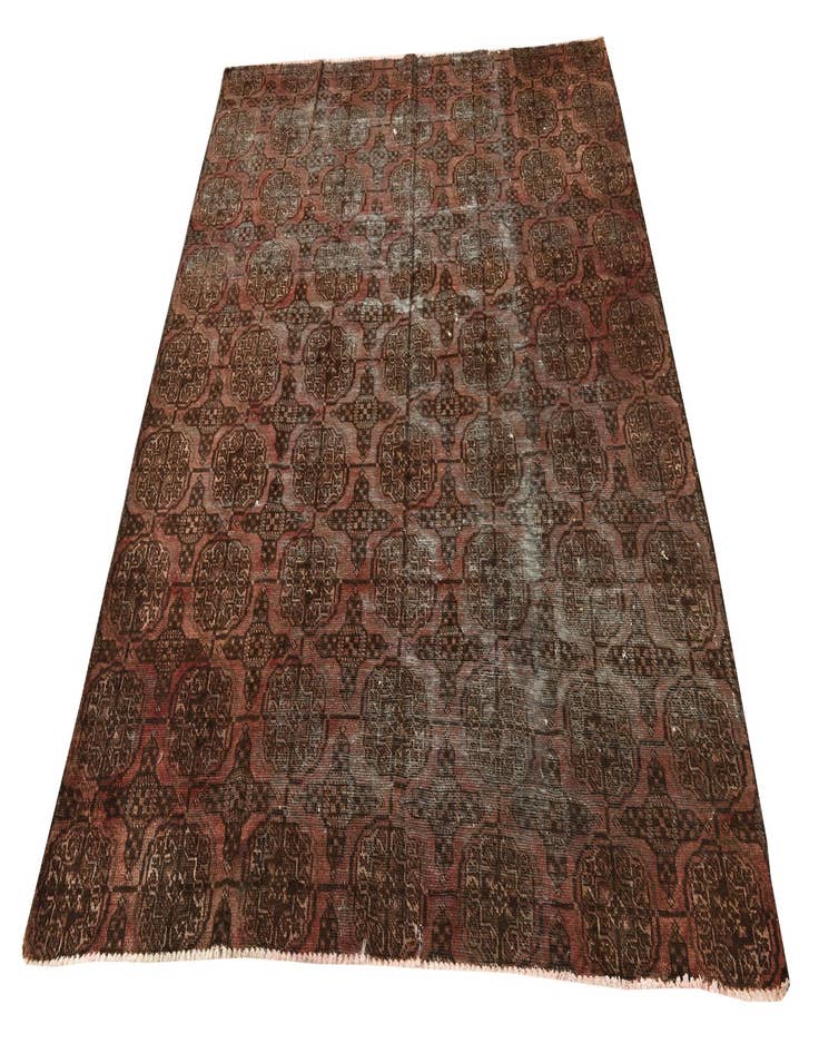 Detail image of  5' 3 x 6' 6  Hand Knotted Torkaman Persian Wool Square Rug