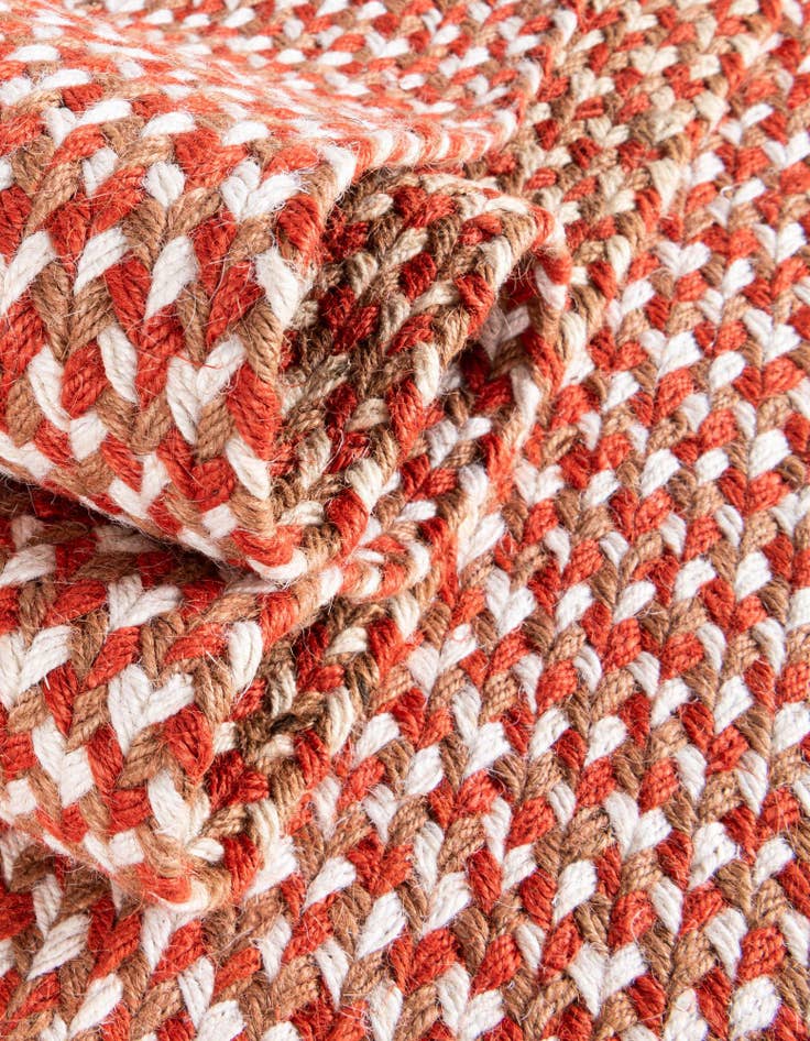 Detail image of  7' 10 x 7' 10  Hand Tweed Braided Jute Square Rug