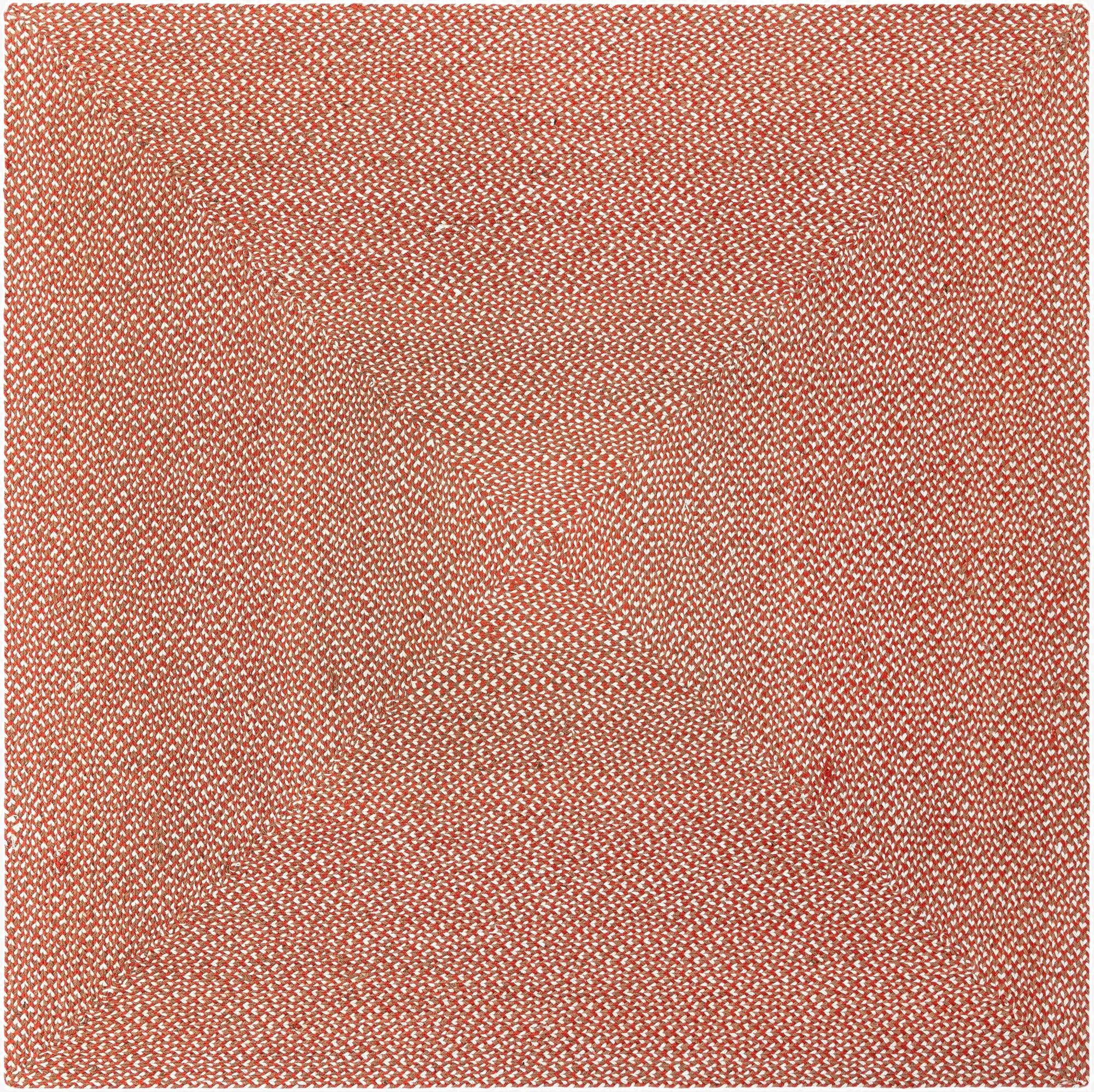  7' 10 x 7' 10  Hand Tweed Braided Jute Square Rug