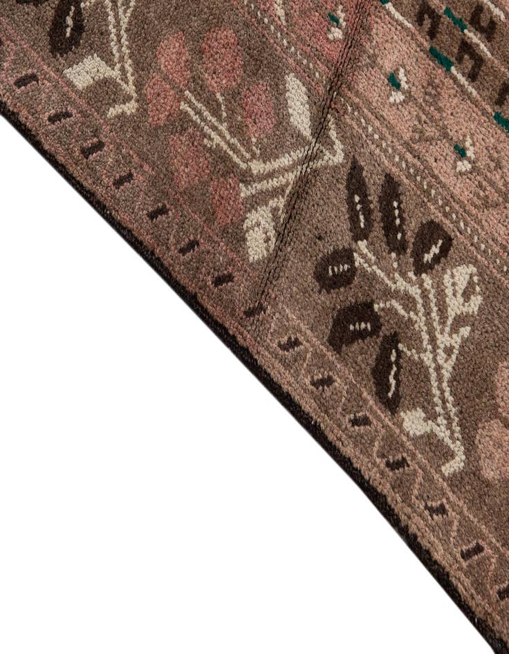 Detail image of  3' 8 x 3' 9  Hand Knotted Ultra Vintage Persian Wool Square Rug