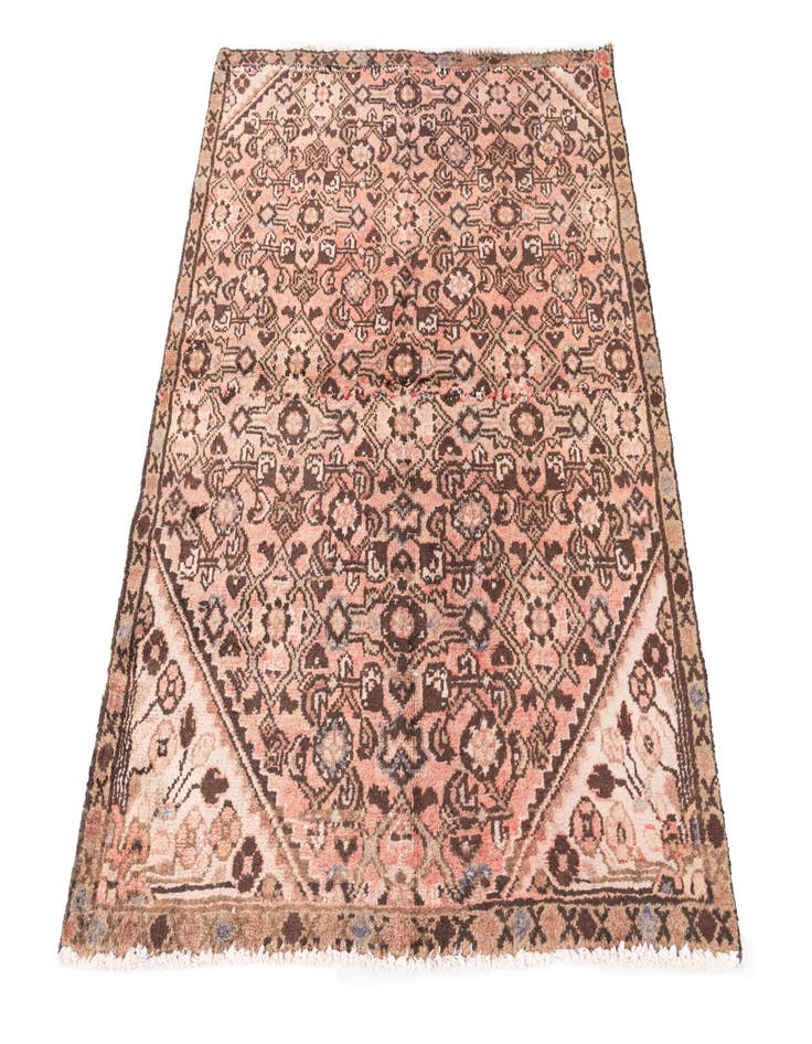 Detail image of  4' 1 x 4' 10  Hand Knotted Ultra Vintage Persian Wool Square Rug