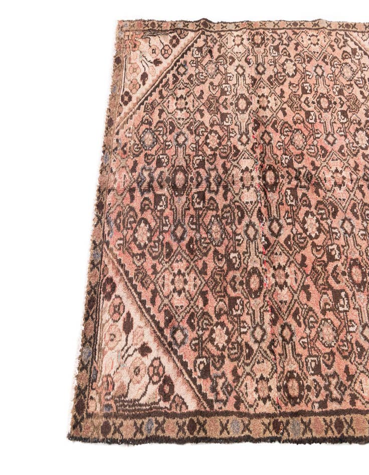 Detail image of  4' 1 x 4' 10  Hand Knotted Ultra Vintage Persian Wool Square Rug