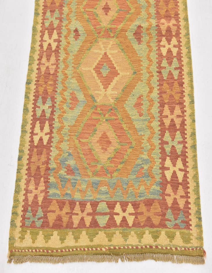 Detail image of  2' 9 x 4' 5  Hand Woven Kilim Waziri Wool Rug