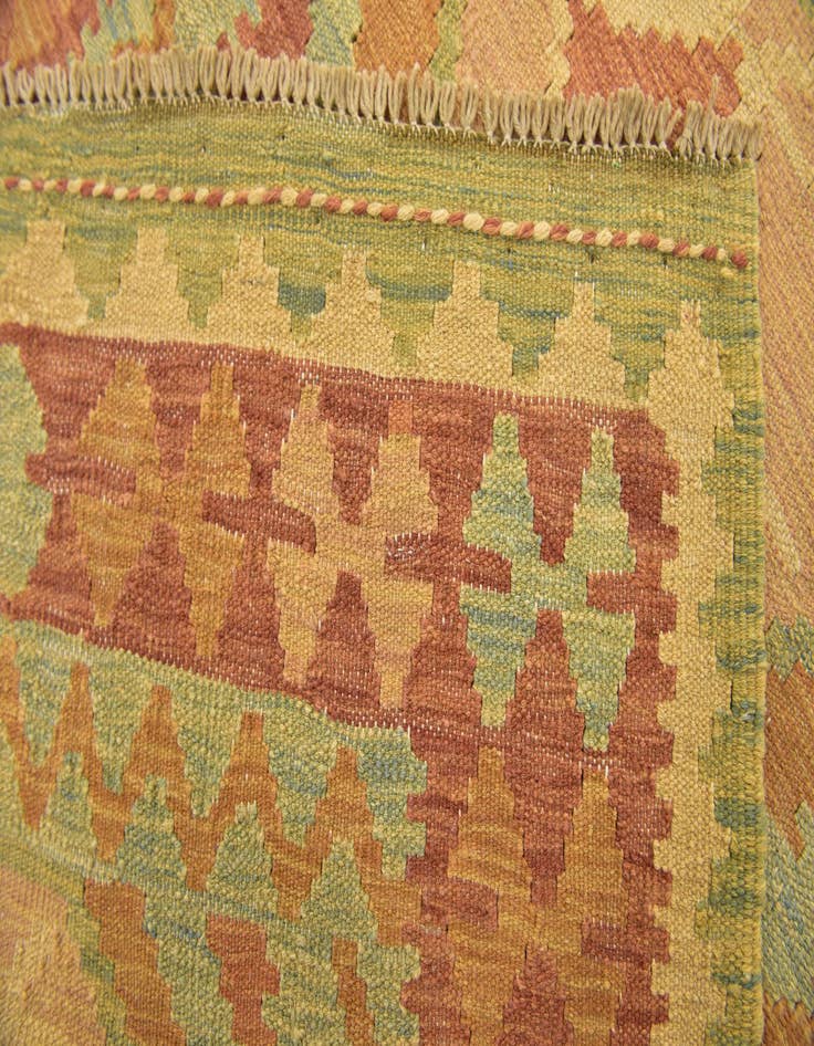 Detail image of  2' 9 x 4' 5  Hand Woven Kilim Waziri Wool Rug