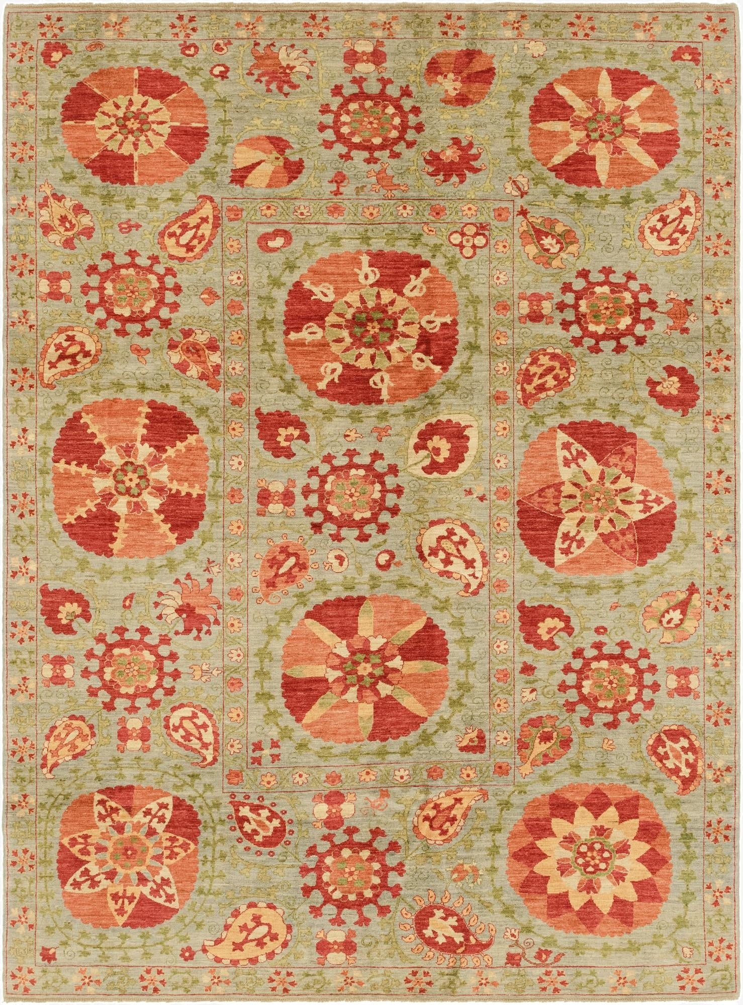  6' 8 x 8' 11  Hand Knotted Ariana Ziegler Oriental Rug