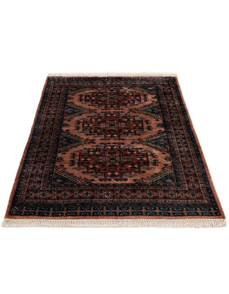 Detail image of  4' 4 x 5' 11  Hand Knotted Bokhara Oriental Wool Rug