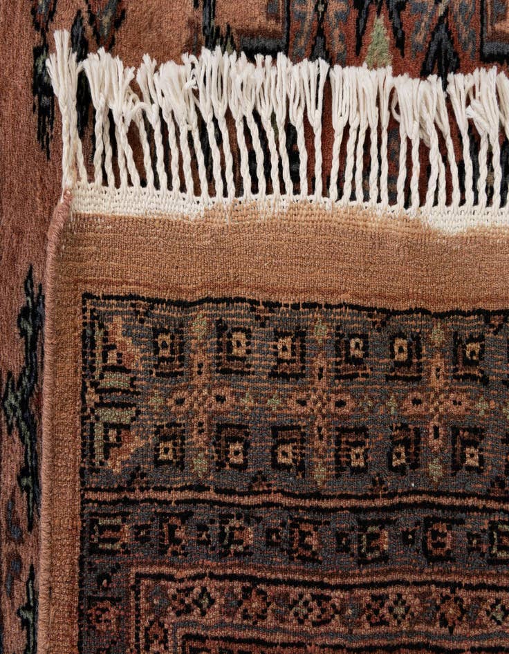 Detail image of  4' 4 x 5' 11  Hand Knotted Bokhara Oriental Wool Rug