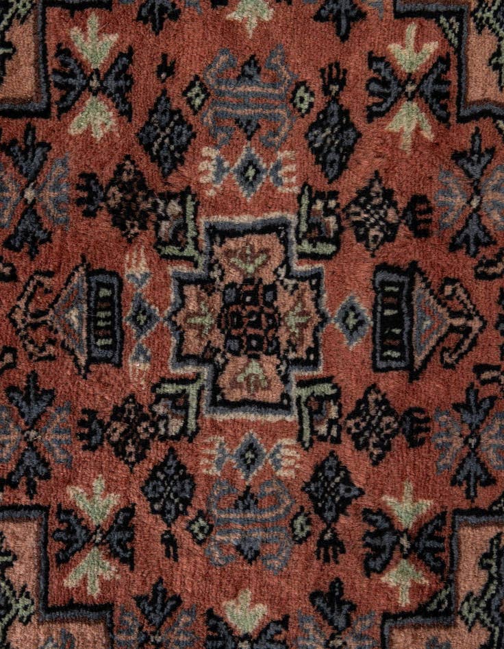 Detail image of  4' 4 x 5' 11  Hand Knotted Bokhara Oriental Wool Rug