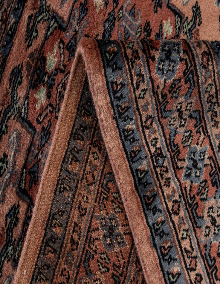 Detail image of  4' 4 x 5' 11  Hand Knotted Bokhara Oriental Wool Rug