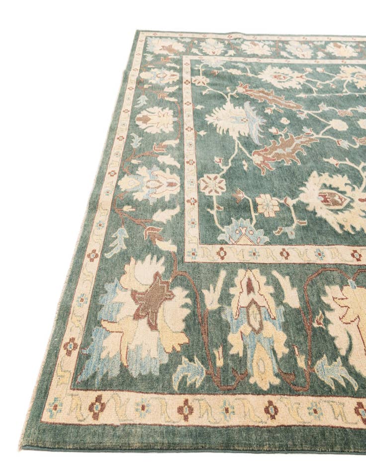 Detail image of  8' 7 x 10' 2  Hand Knotted Peshawar Ziegler Rug