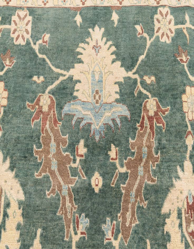 Detail image of  8' 7 x 10' 2  Hand Knotted Peshawar Ziegler Rug