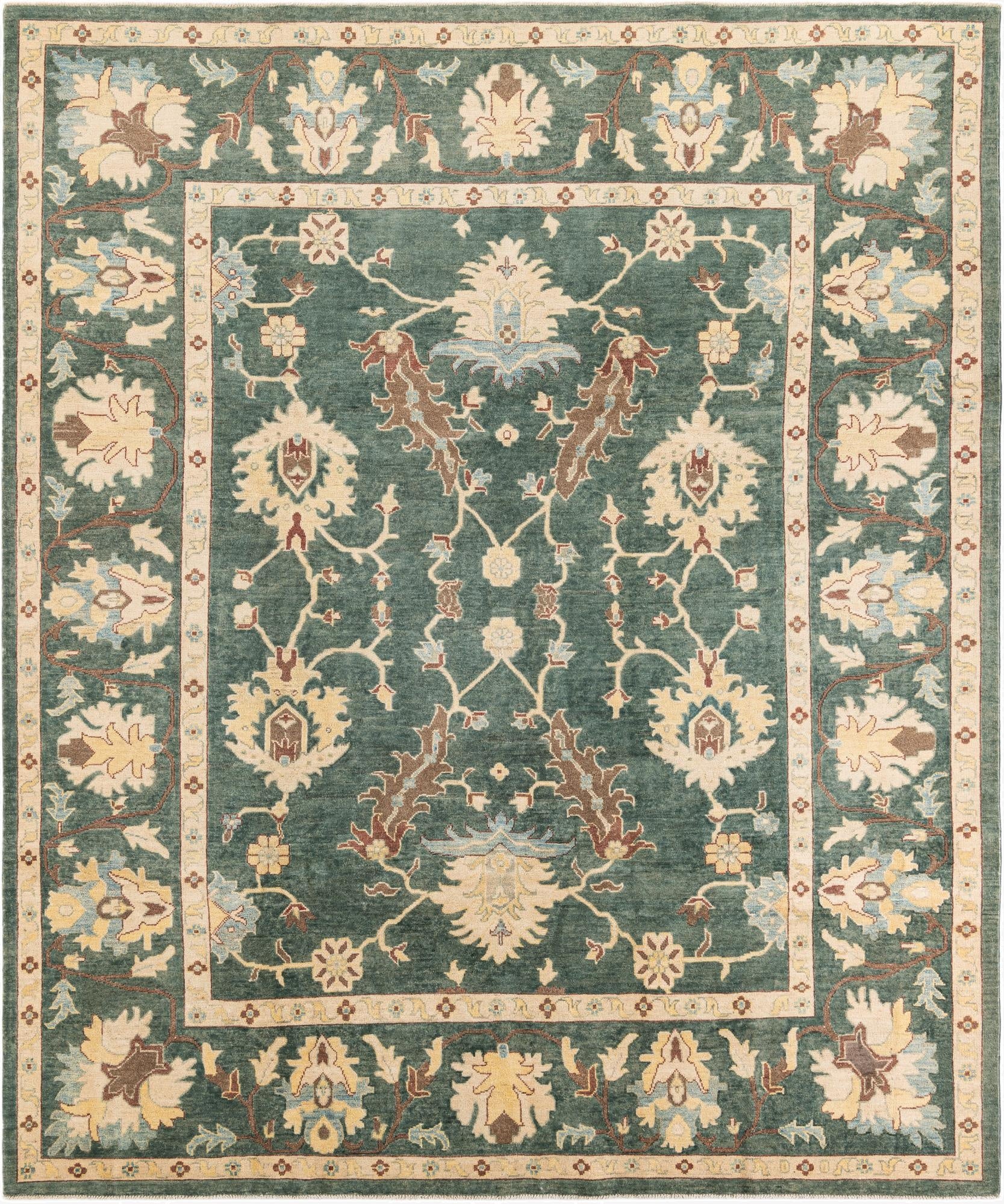  8' 7 x 10' 2  Hand Knotted Peshawar Ziegler Rug
