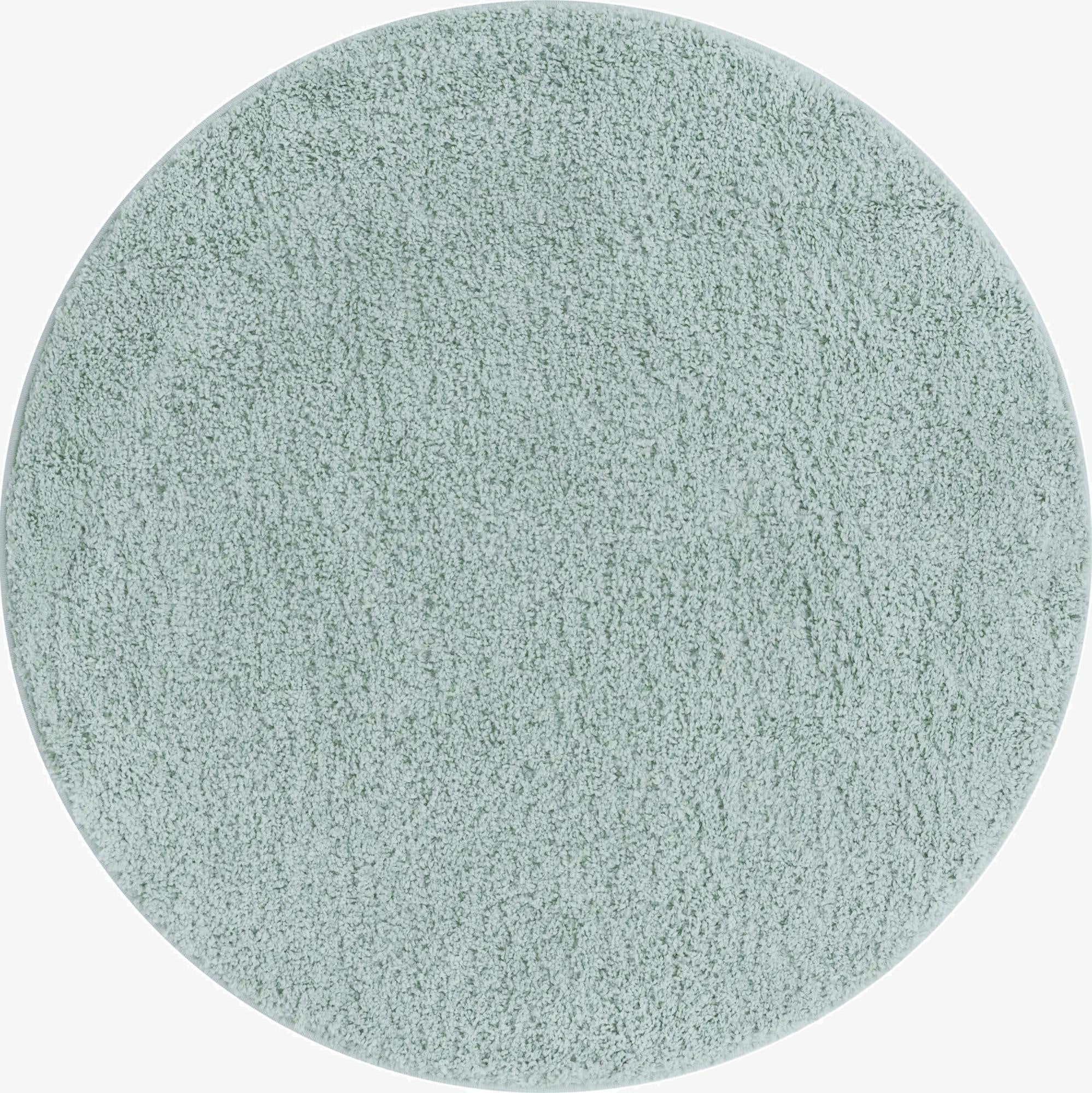  3' 3 x 3' 3 Soft Solid Shag Round Rug