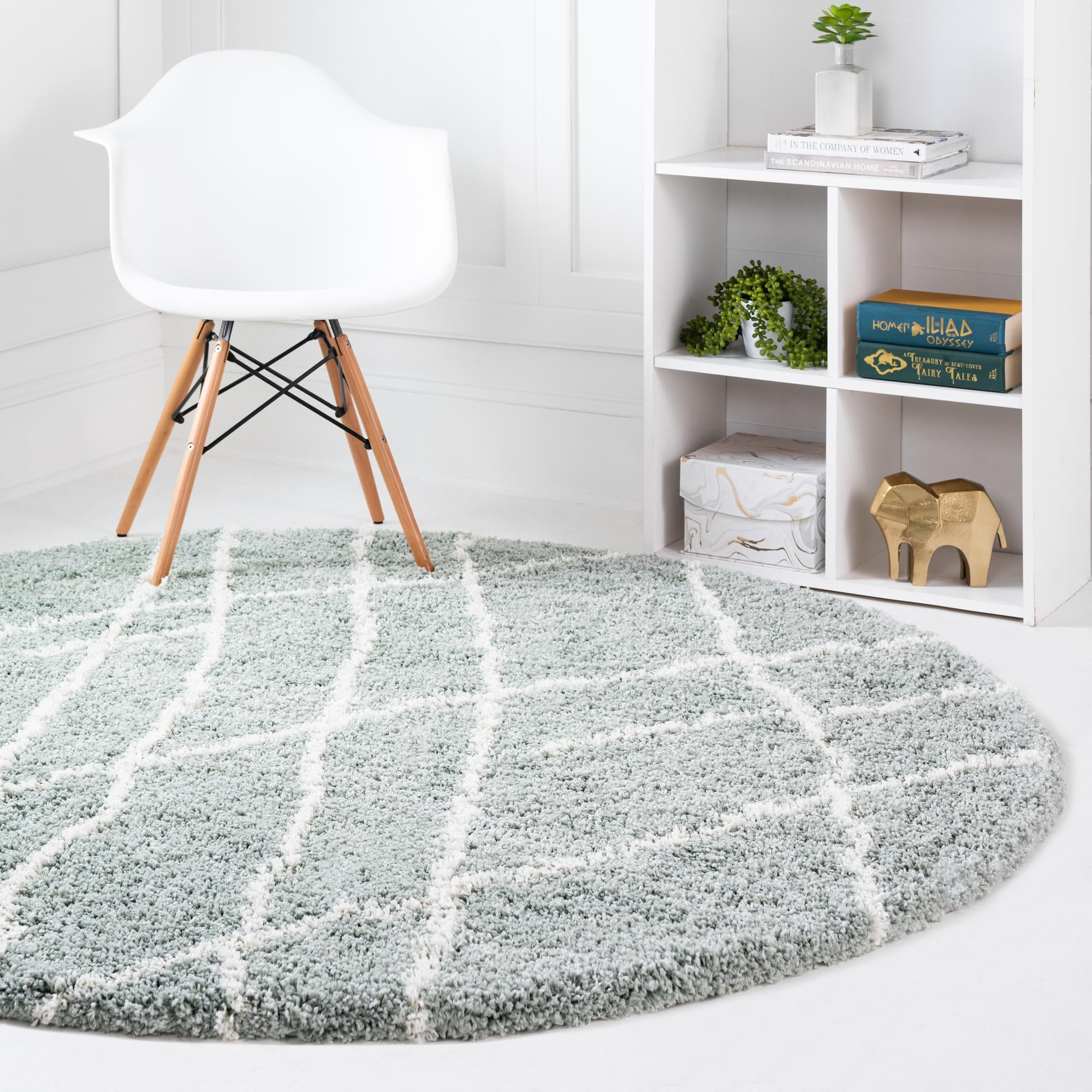  5' 3 x 5' 3 Soft Touch Shag Round Rug