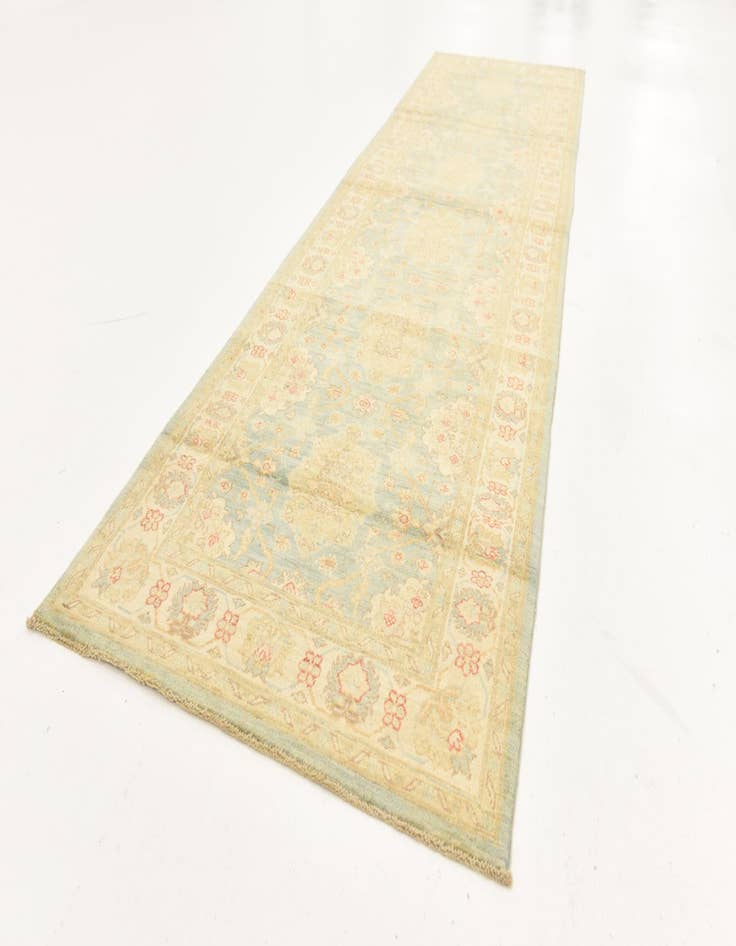 Detail image of  3' 1 x 10' 10  Hand Knotted Peshawar Ziegler Runner Rug