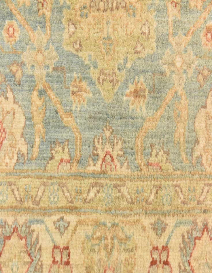 Detail image of  3' 1 x 10' 10  Hand Knotted Peshawar Ziegler Runner Rug
