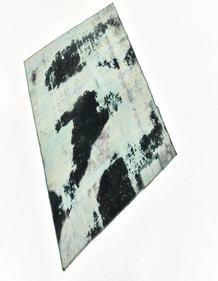 Detail image of  3' 6 x 4'  Hand Knotted Ultra Vintage Persian Wool Square Rug