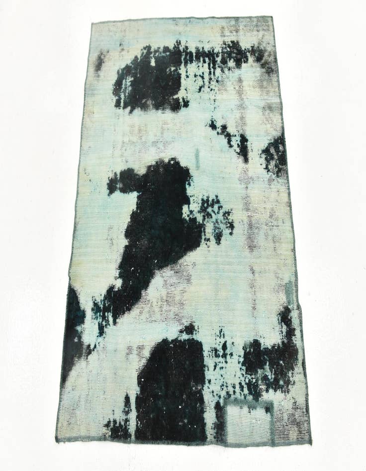 Detail image of  3' 6 x 4'  Hand Knotted Ultra Vintage Persian Wool Square Rug