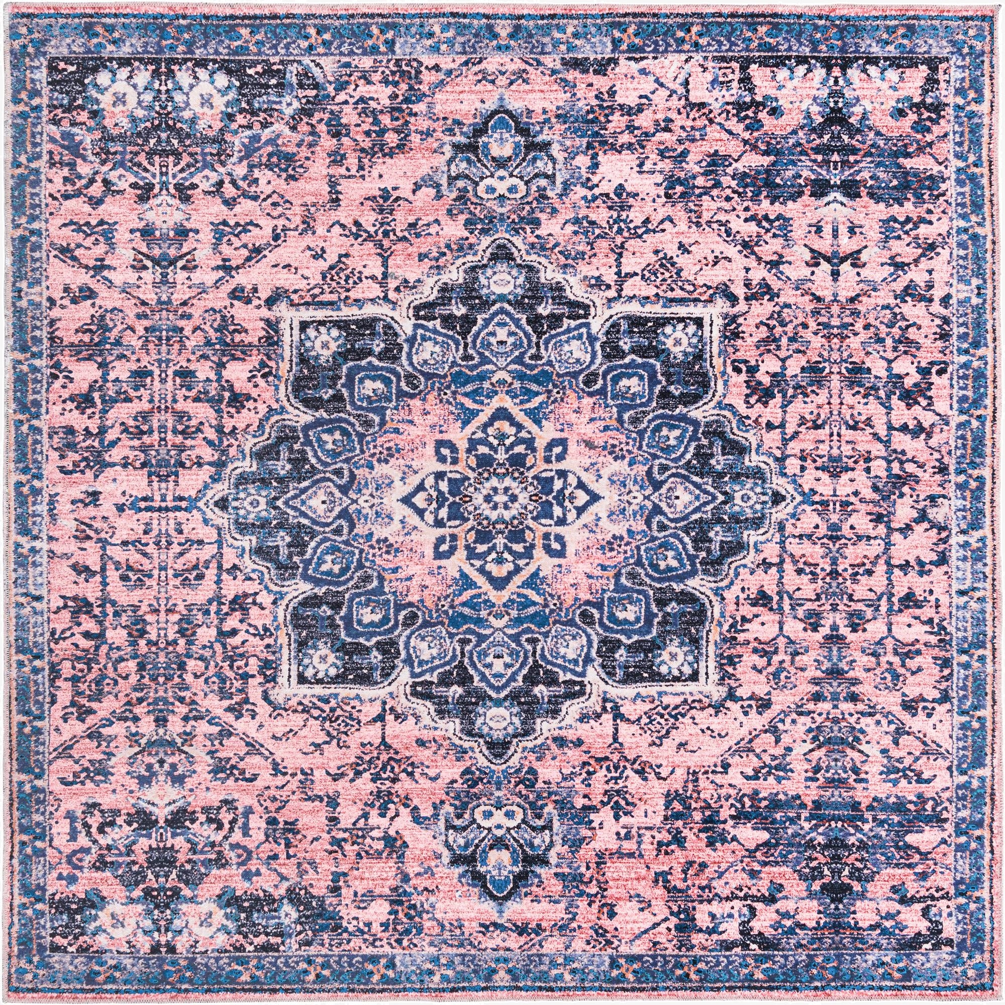  7' 10 x 7' 10  Washable Francesca Square Rug