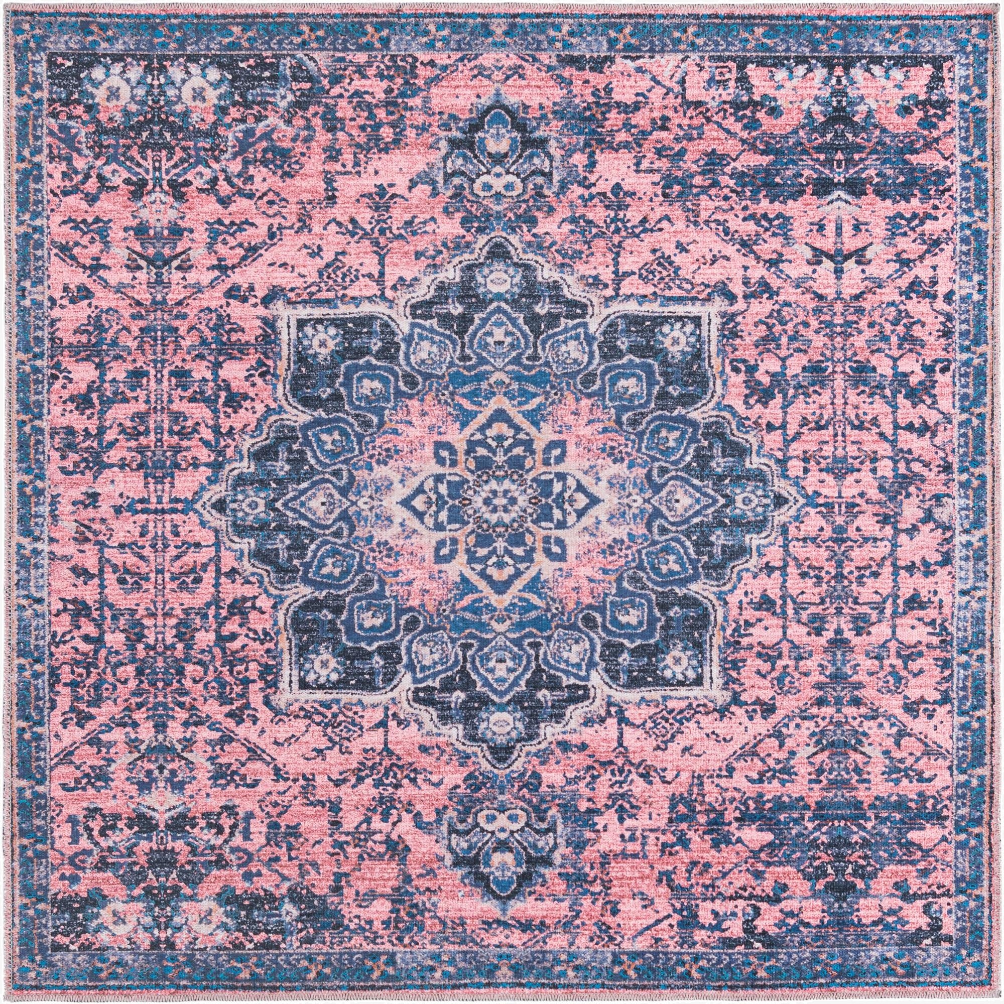  5' 3 x 5' 3  Washable Francesca Square Rug