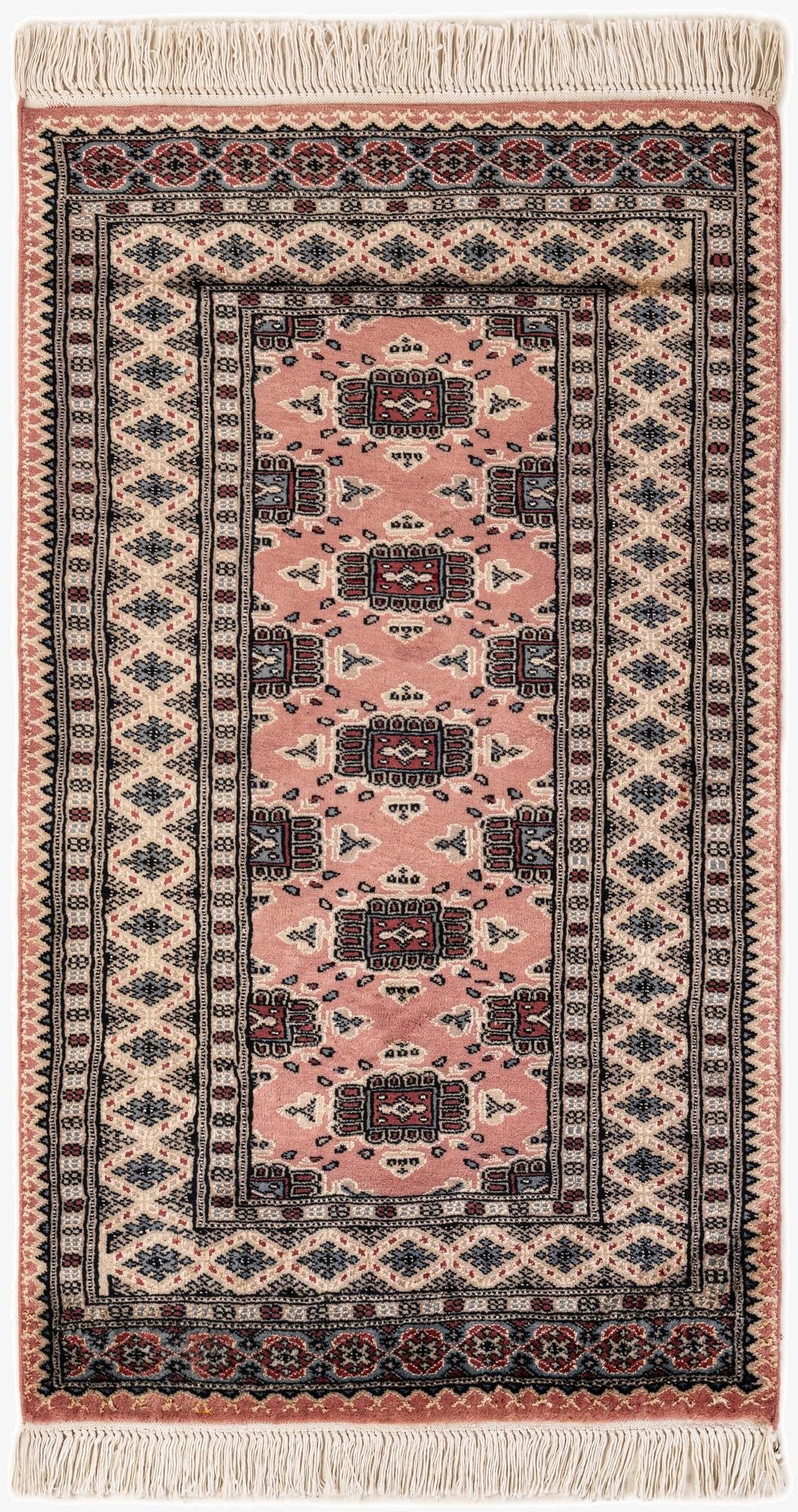  2' 9 x 4' 8  Hand Knotted Bokhara Rug