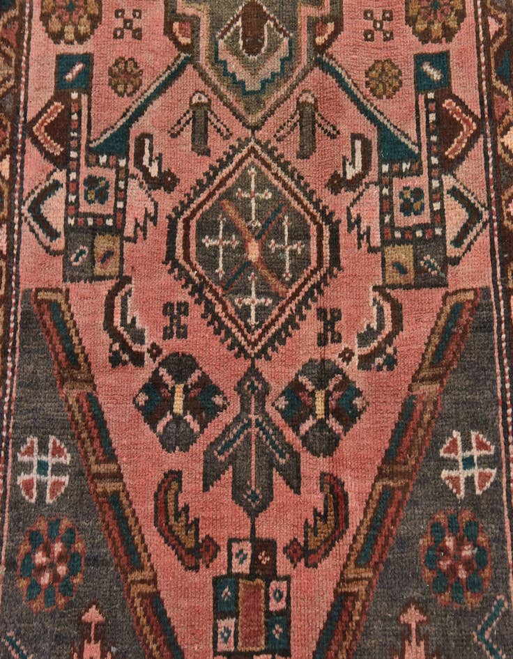 Detail image of  3' 10 x 6' 7  Hand Knotted Hamedan Persian Wool Rug