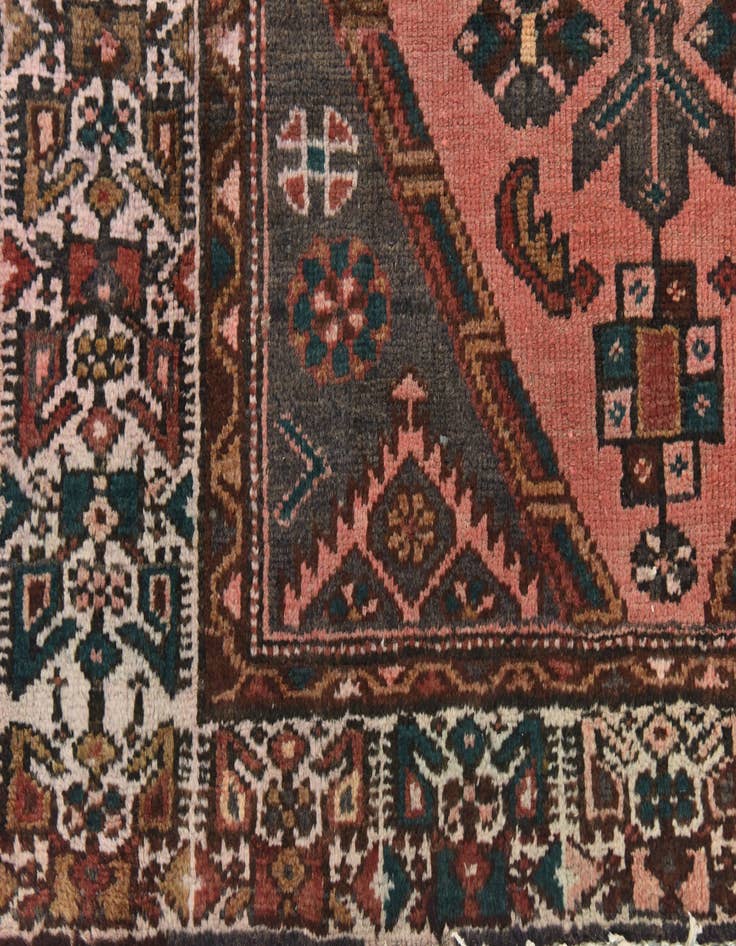 Detail image of  3' 10 x 6' 7  Hand Knotted Hamedan Persian Wool Rug
