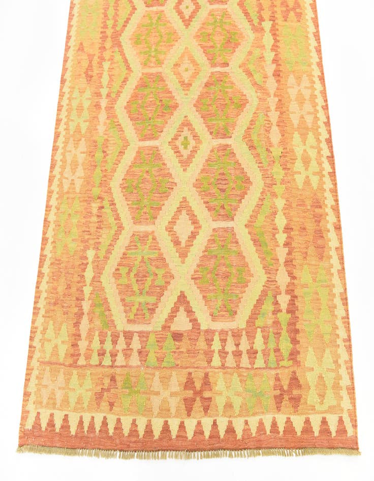 Detail image of  4' 10 x 6' 7  Hand Woven Kilim Waziri Wool Rug