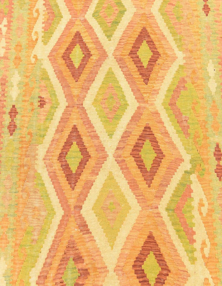 Detail image of  4' 9 x 6' 8  Hand Woven Kilim Waziri Wool Rug