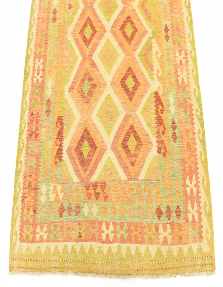 Detail image of  4' 9 x 6' 8  Hand Woven Kilim Waziri Wool Rug