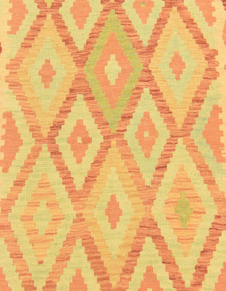 Detail image of  4' 9 x 6' 4  Hand Woven Kilim Waziri Wool Rug